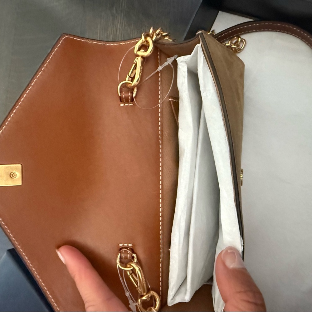 Ralph Lauren Tan and Brown Mini Chain Crossbody - Picture 4 of 8